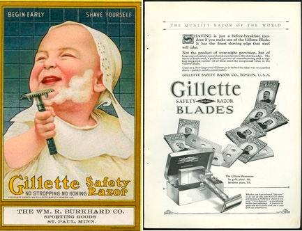 Рекламные плакаты Gillette